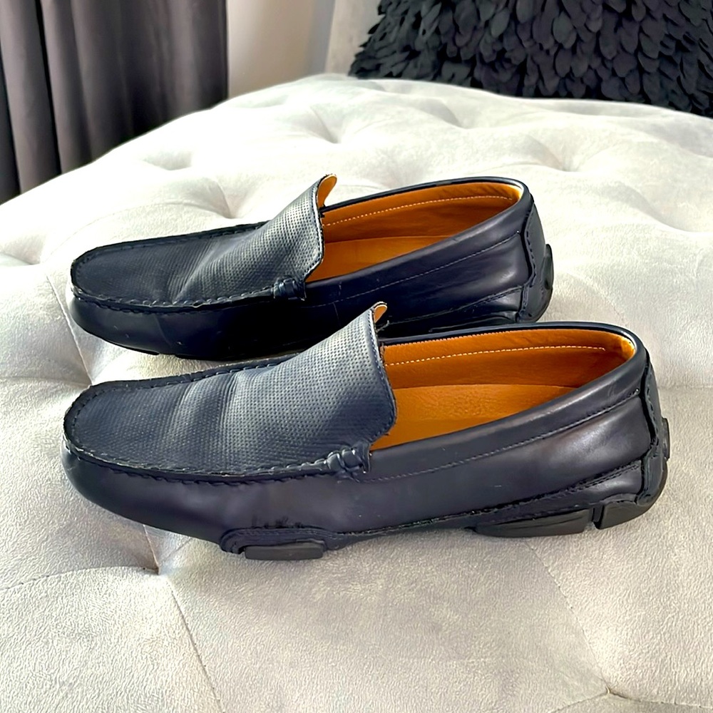 Mens Kenneth Cole Reaction Loafers Navy Blue Size 9M